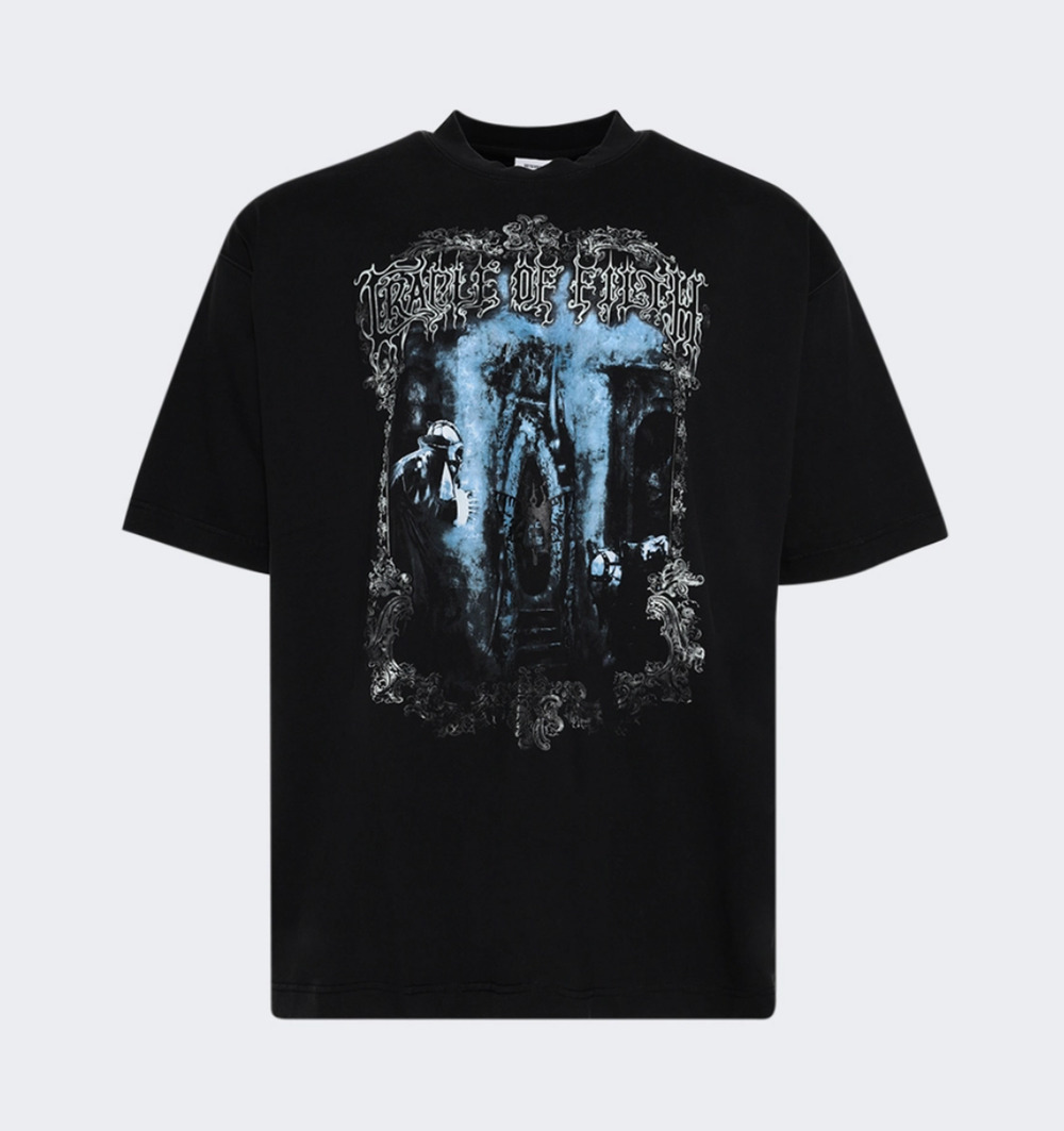 Vetements Cof Butterfly Oversized T-shirt 'Washed Black' size Small Black F/W 25